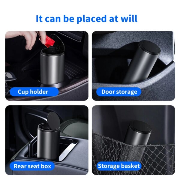 Baseus Aluminum Alloy Trash Can with Seamless Odor-Isolating Cover and Liner System - Image 5
