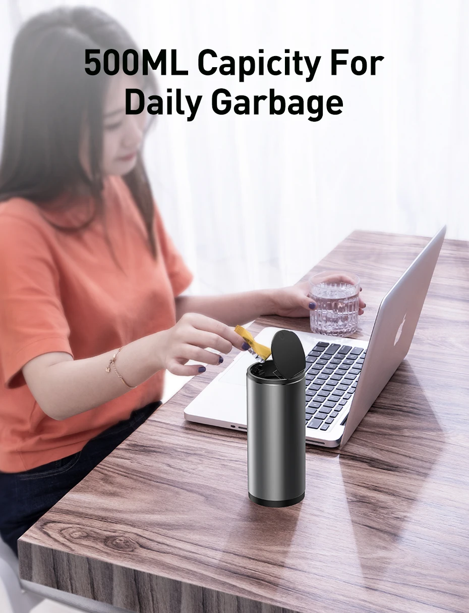 Baseus Alloy Car Trash Can Auto Organizer Storage Bag Car Garbage Bin Ashtray Dust Case Holder Auto Accessories