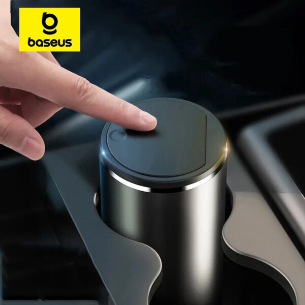 Baseus Aluminum Alloy Trash Can with Seamless Odor-Isolating Cover and Liner System