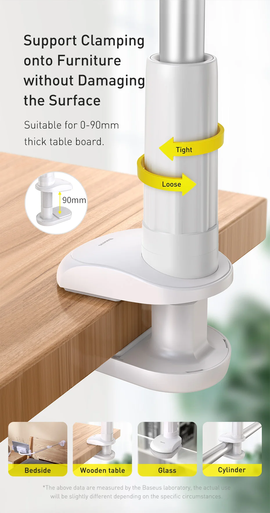 Baseus Mobile Phone Holder Lazy Tablet Stand for iPhone 16 15 14 Pro Max Bed Desktop Clip Long Arm Table Bracket for iPad Holder