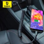 Baseus Type-C Car Charger Cable Retractable 480Mbps Data Sync Fast Charging