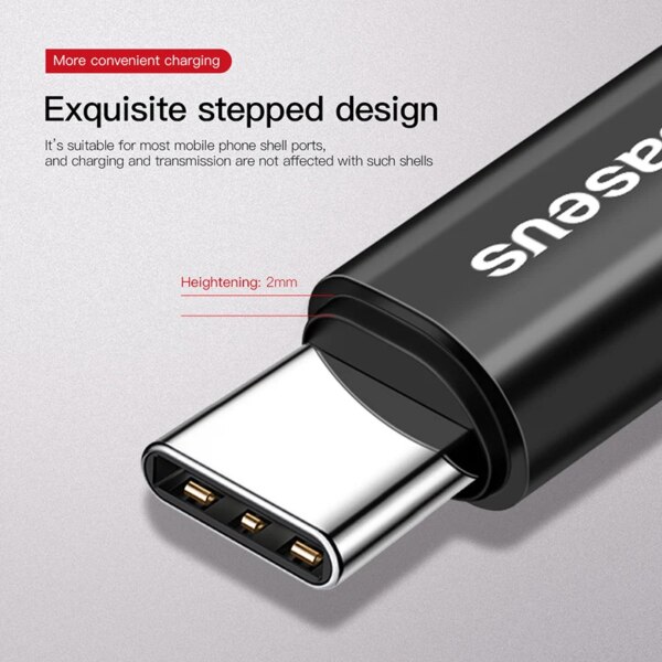 Baseus Type-C Car Charger Cable Retractable 480Mbps Data Sync Fast Charging - Image 4