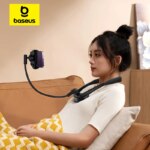 Baseus ComfortJoy Series Neck Phone Holder with Desktop Stand - Adjustable 360° Flexible Tube for 5.4-6.7 inch Phones