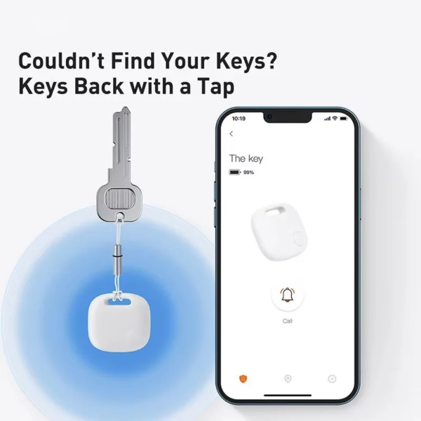 Baseus T2 Pro Smart Device Tracker - 30m Range Bluetooth Key Finder with Two-Way Alarm for Keys, Wallets, Phones - Image 3