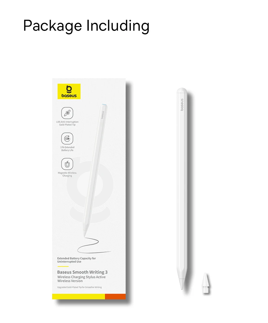 Baseus 3rd Gen Stylus Pen for iPad 2018-2022 Apple Pencil Bluetooth Magnetic Wireless Charging Tilt Sensitive Palm Rejection