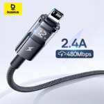 Baseus Display 2 Fast Charging Data Cable USB-A to Lightning 2.4A with Digital Power Display