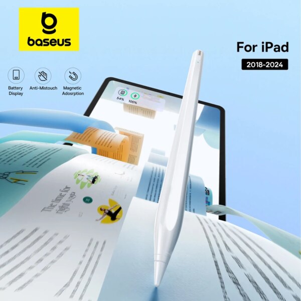 Baseus Smooth Writing 2 Stylus Lite for iPad 2010-2024 Pro/Air/Mini with Palm Rejection, LED Indicator