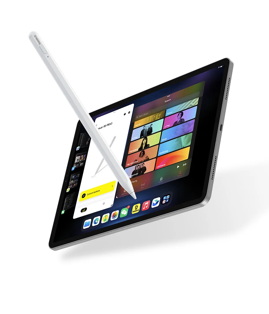 Baseus For Apple Pencil Magnetic Bluetooth Stylus Pen for iPad Pro Air 4 Air 5 2021-2024 Led Battery Palm Rejection Touch Pen