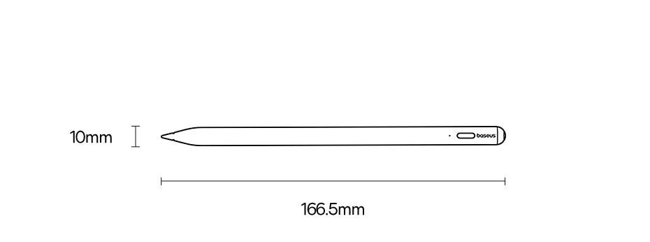 Baseus For Apple Pencil Magnetic Bluetooth Stylus Pen for iPad Pro Air 4 Air 5 2021-2024 Led Battery Palm Rejection Touch Pen