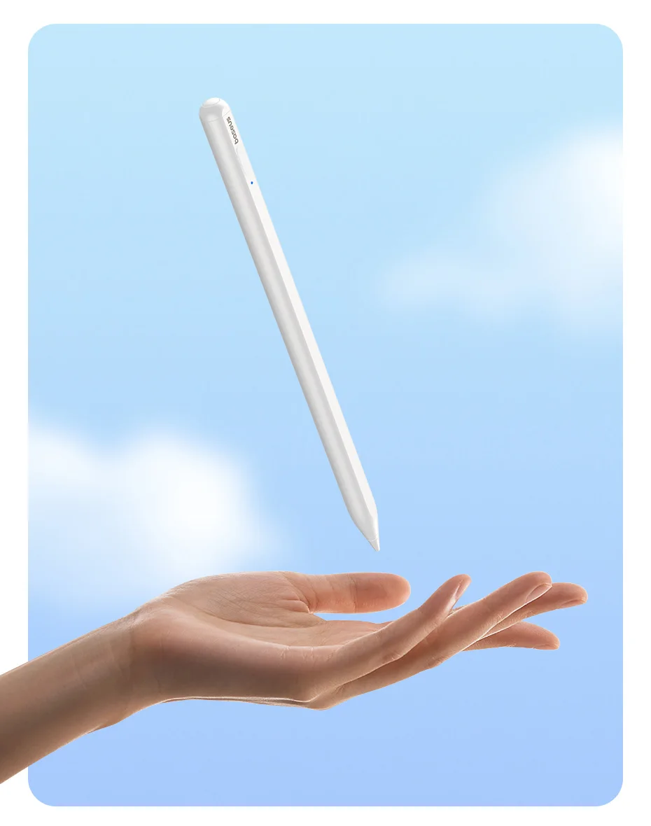 Baseus For Apple Pencil Magnetic Bluetooth Stylus Pen for iPad Pro Air 4 Air 5 2021-2024 Led Battery Palm Rejection Touch Pen