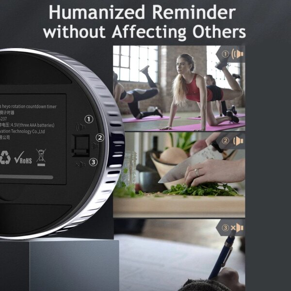 Baseus Heyo Rotation Countdown Timer with LED Display and Sound Reminder - Image 5