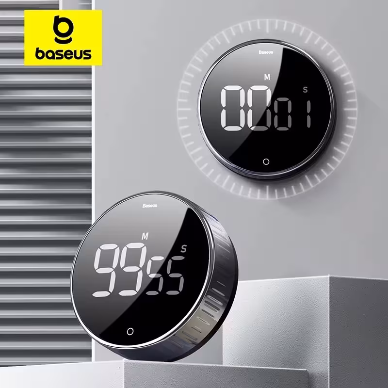 Baseus Heyo Rotation Countdown Timer with LED Display and Sound Reminder Baseus Heyo Rotation Countdown Timer with LED Display and Sound Reminder