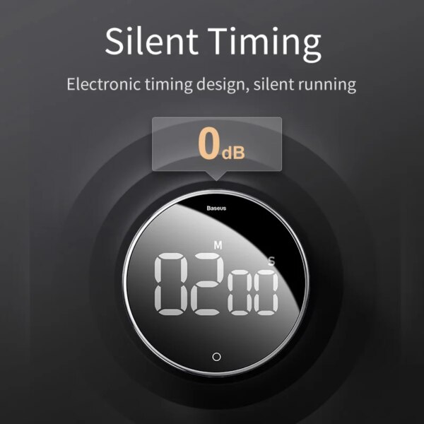 Baseus Heyo Rotation Countdown Timer with LED Display and Sound Reminder - Image 4