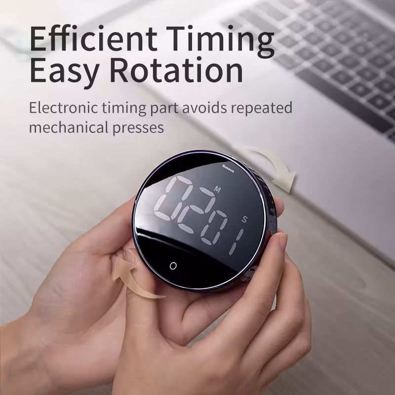 Baseus Heyo Rotation Countdown Timer with LED Display and Sound Reminder Baseus Heyo Rotation Countdown Timer with LED Display and Sound Reminder - Image 2