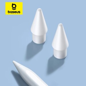 Baseus 2-Pack Smooth Writing Capacitive Stylus Tips for Apple Pencil (1st & 2nd Gen) Replacement Nibs