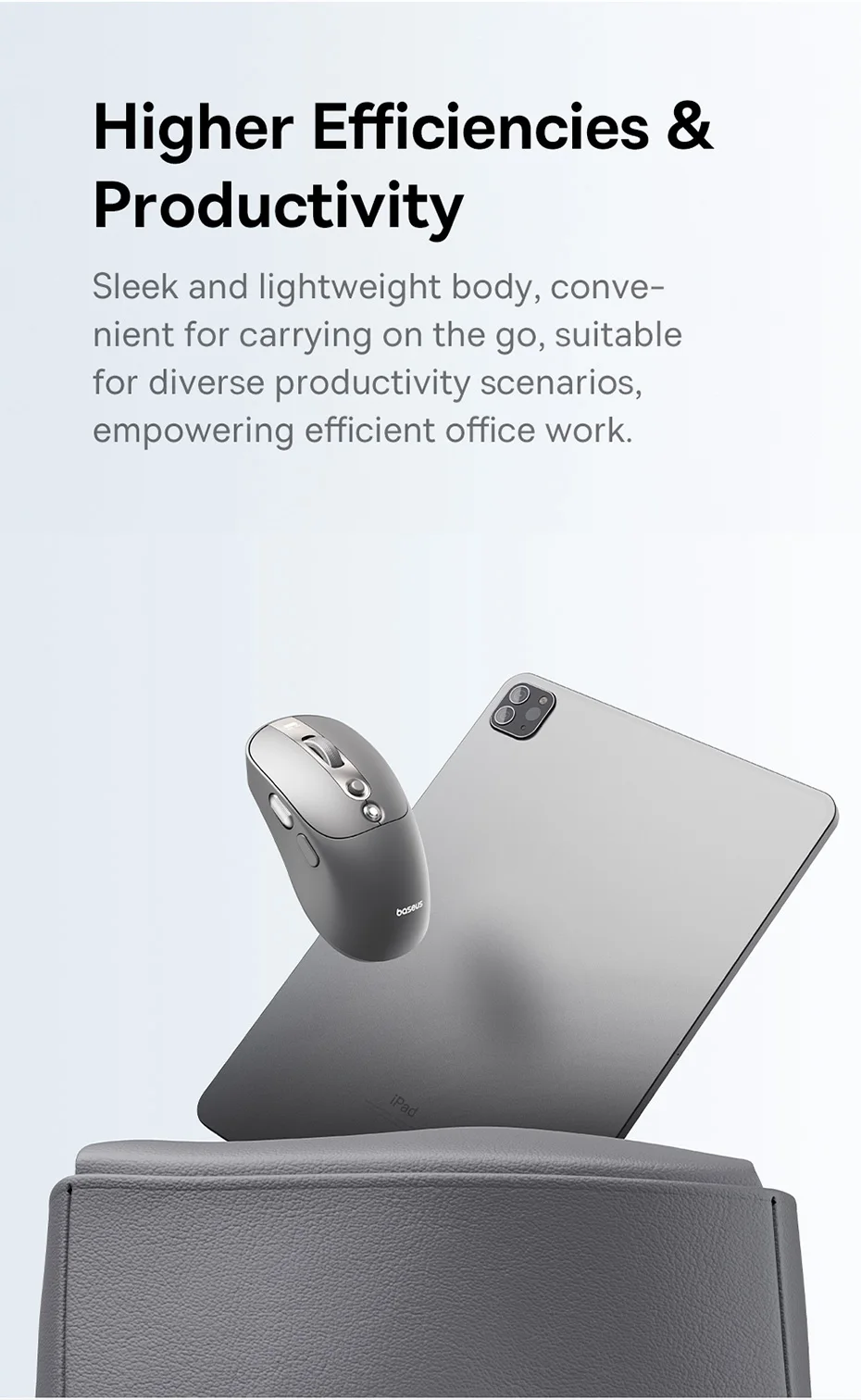 Baseus Wireless Mouse Editor Pro Bluetooth 5.1 Dual Mode Long Battery Life Rechargeable Office Ergonomic Screen Display Mouse
