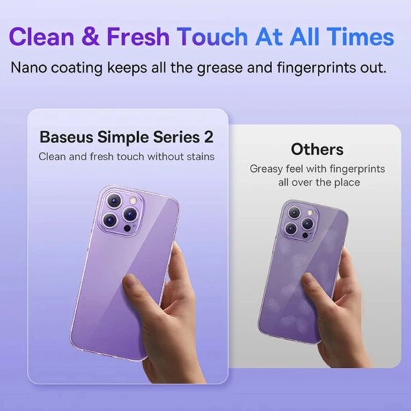 Baseus Simple Series 2 Ultra-Thin Protective Case for iPhone 15 14 13 12 11 X Series - Image 6