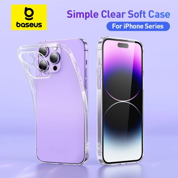 Baseus Simple Series 2 Ultra-Thin Protective Case for iPhone 15 14 13 12 11 X Series
