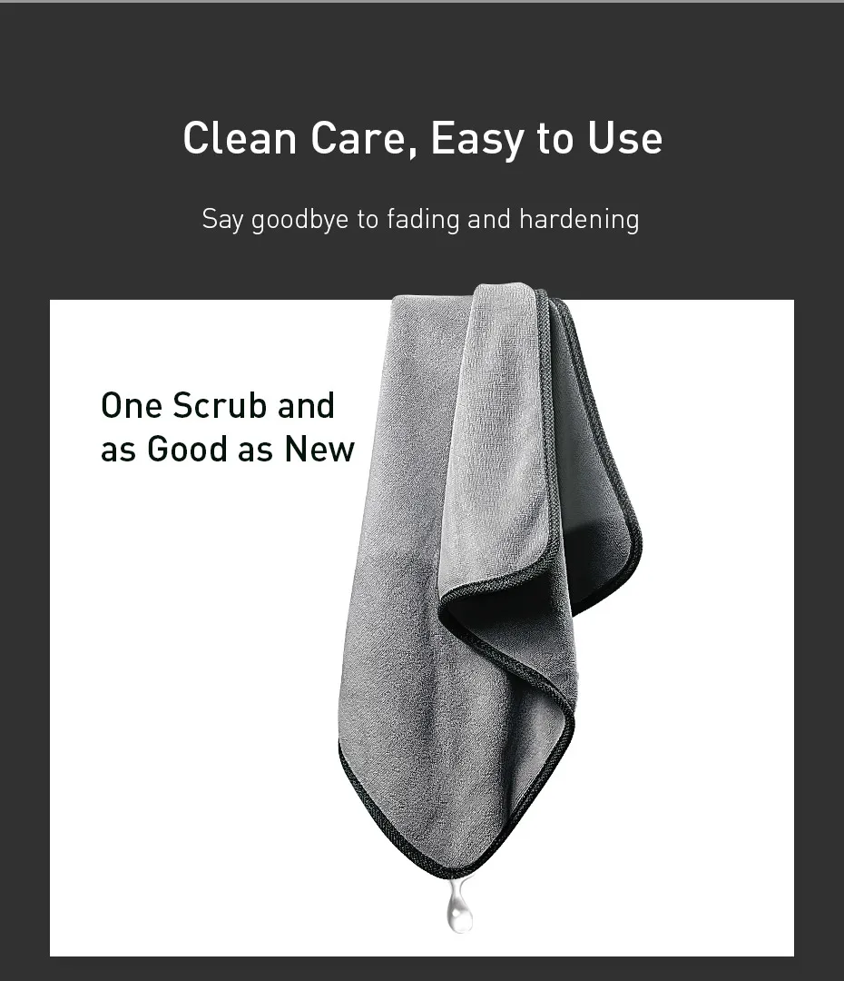 Baseus Car Wash Microfiber Towel Car Polishing Care Cleaning Towels Drying Washing Towel Thick Plush Fiber Car Cleaning Cloth