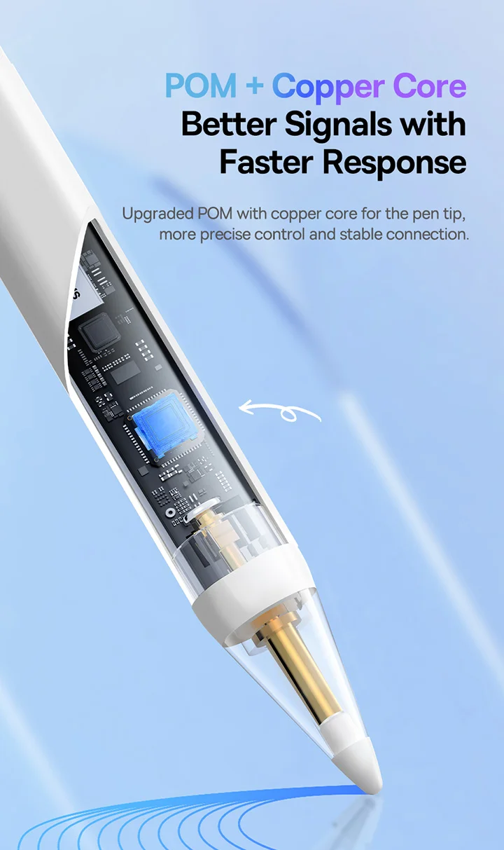 Baseus Touch Pen Stylus for Apple Pencil iPad Palm Rejection Magnetic for Tablet for iPad 2018-2022 Pro Air LED Battery Display