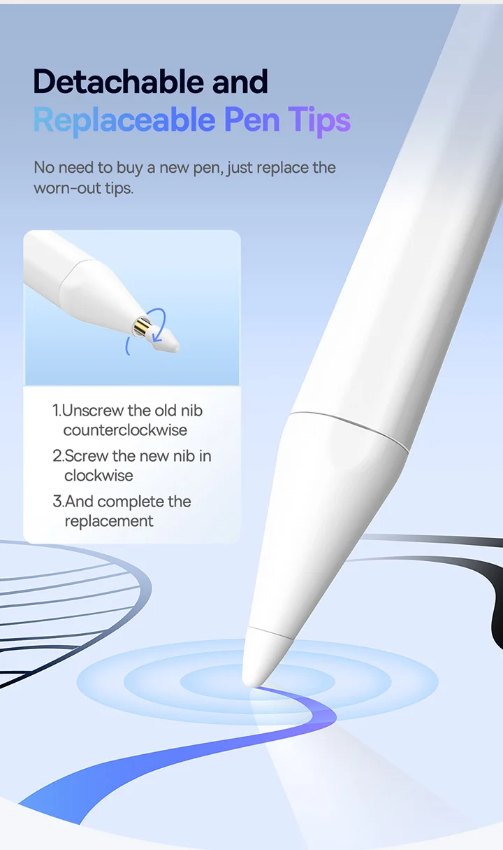 Baseus Touch Pen Stylus for Apple Pencil iPad Palm Rejection Magnetic for Tablet for iPad 2018-2022 Pro Air LED Battery Display