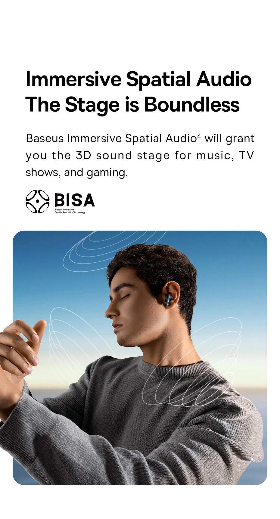 Baseus Bowie M2s Wireless Earphone Bluetooth 5.3 -48dB Active Noise Cancellation Headphone Support 3D Spatial Audio TWS Earbuds