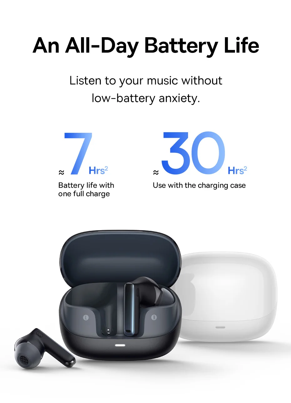 Baseus Bowie M2s Wireless Earphone Bluetooth 5.3 -48dB Active Noise Cancellation Headphone Support 3D Spatial Audio TWS Earbuds