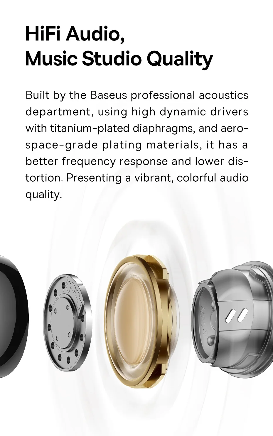 Baseus Bowie M2s Wireless Earphone Bluetooth 5.3 -48dB Active Noise Cancellation Headphone Support 3D Spatial Audio TWS Earbuds