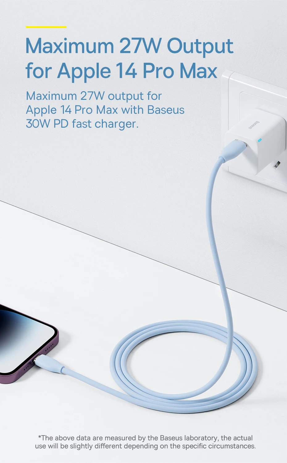 Baseus USB C Cable For IPhone 14 13 12 11 Pro Max Xs Plus 20W Liquid Silica Gel Fast Charging Cable Type C For Ipad Macbook