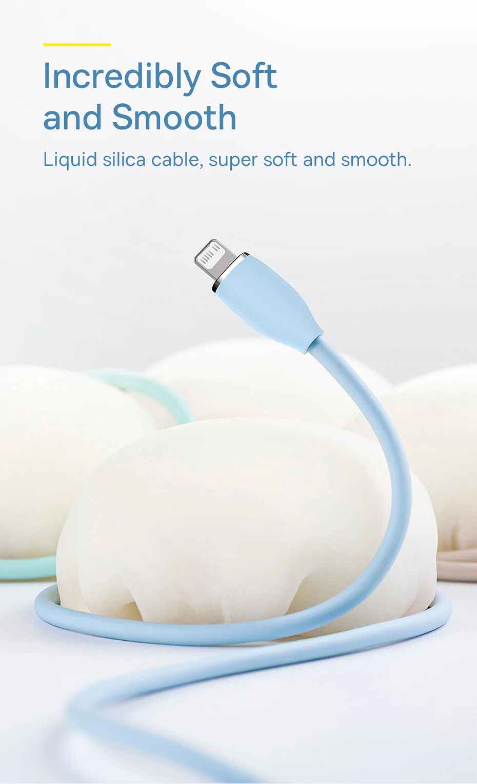 Baseus USB C Cable For IPhone 14 13 12 11 Pro Max Xs Plus 20W Liquid Silica Gel Fast Charging Cable Type C For Ipad Macbook