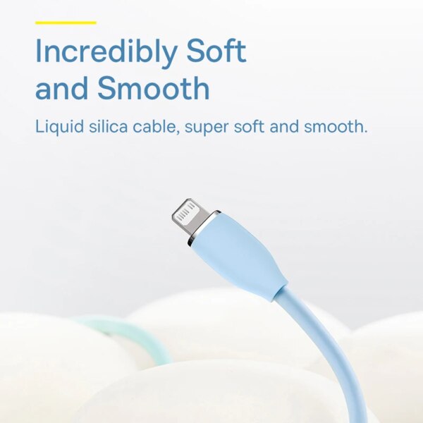 Baseus Jelly Liquid Silica Gel Fast Charging Cable 20W PD Type-C to Lightning for Apple iPhone - Image 5