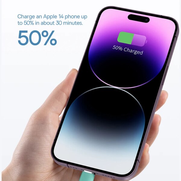 Baseus Jelly Liquid Silica Gel Fast Charging Cable 20W PD Type-C to Lightning for Apple iPhone - Image 4
