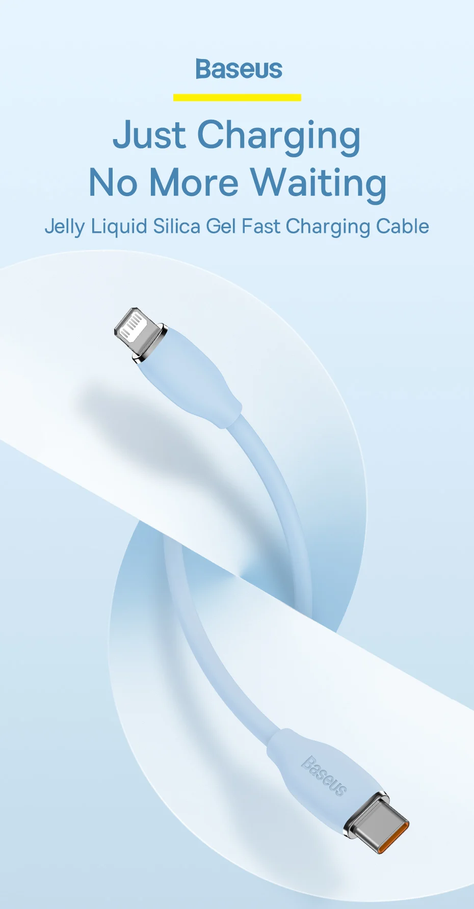 Baseus USB C Cable For IPhone 14 13 12 11 Pro Max Xs Plus 20W Liquid Silica Gel Fast Charging Cable Type C For Ipad Macbook