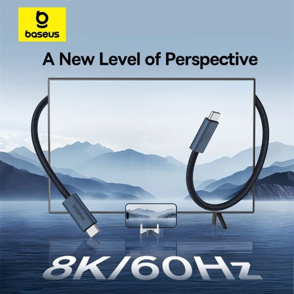 Baseus Flash Series 240W USB4 Type-C to Type-C Fast Charging Cable 40Gbps Data Transfer - Image 2