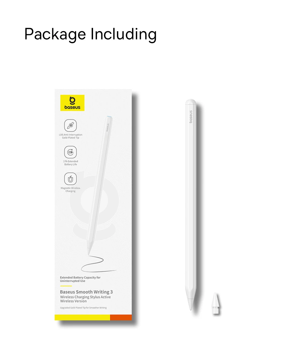 Baseus 3rd Gen Stylus Pens for iPad 2018-2022 Apple Pencil Bluetooth Magnetic Wireless Charging Tilt Sensitive Palm Rejection