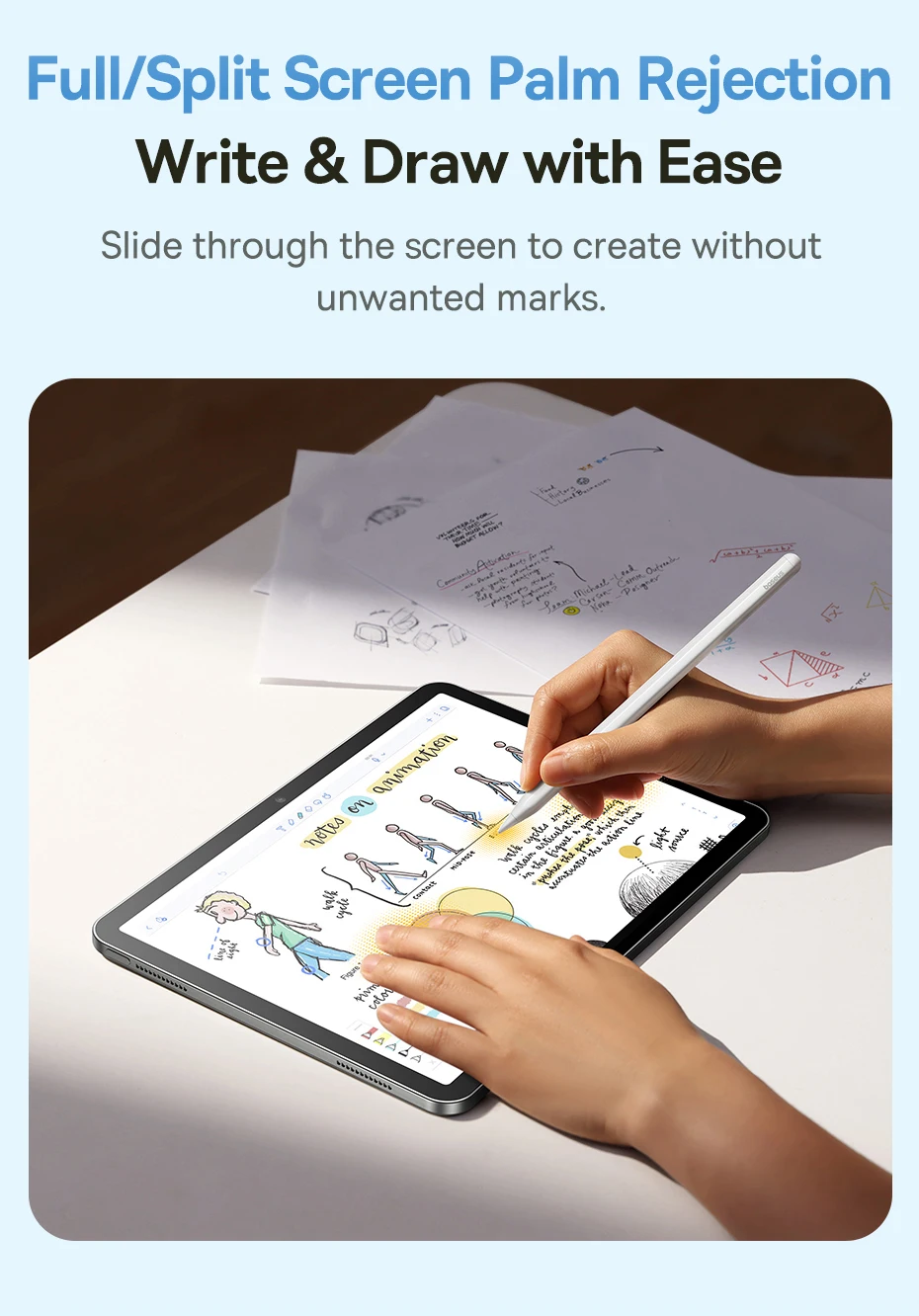 Baseus 3rd Gen Stylus Pens for iPad 2018-2022 Apple Pencil Bluetooth Magnetic Wireless Charging Tilt Sensitive Palm Rejection