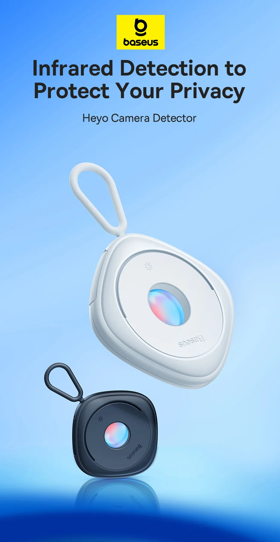 Baseus Camera Detector for Hidden Camera Portable Pinhole Lens Detect Gadget Anti-Peeping Security Protect Anti Candid Detector