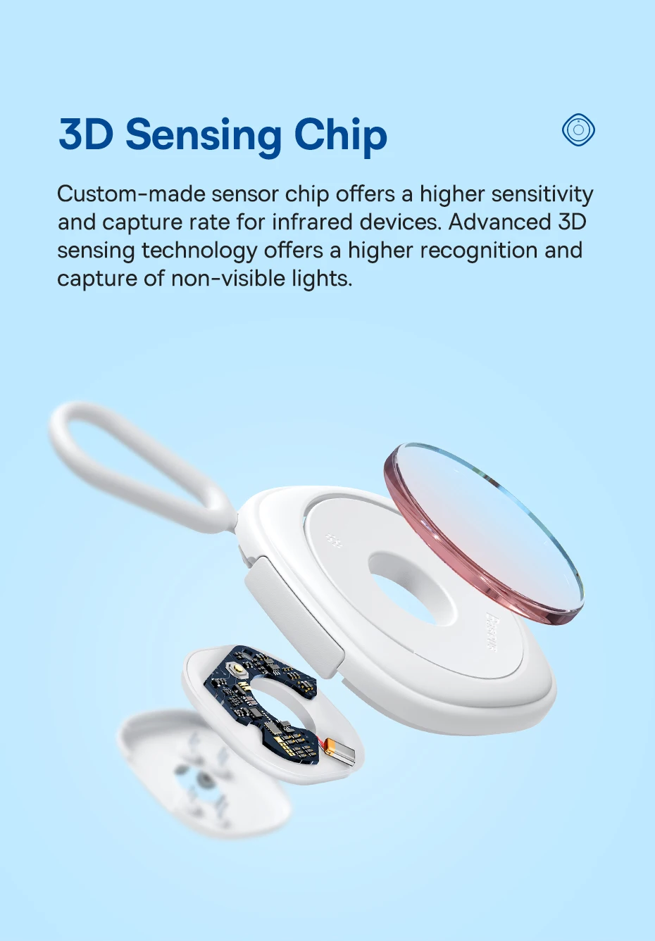 Baseus Camera Detector for Hidden Camera Portable Pinhole Lens Detect Gadget Anti-Peeping Security Protect Anti Candid Detector