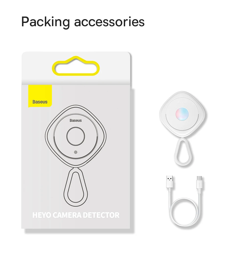 Baseus Camera Detector for Hidden Camera Portable Pinhole Lens Detect Gadget Anti-Peeping Security Protect Anti Candid Detector
