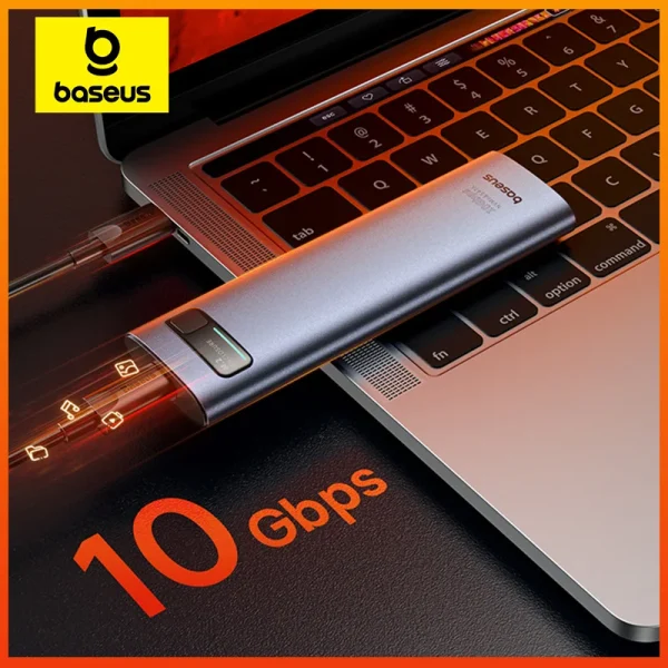 Baseus FlyJoy Series SSD Enclosure M.2 NVMe SATA Dual Protocol 10Gbps USB 3.2 Gen 2 Portable
