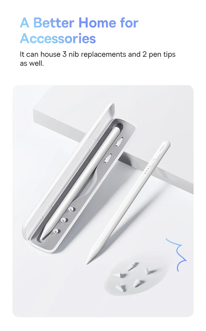 Baseus Stylus Pen Carrying Case Box Compatible for Apple Pencil 2 iPad Pencil 2nd Generation 1st Gen Protective Case