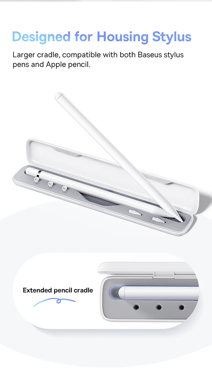 Baseus Stylus Pen Carrying Case Box Compatible for Apple Pencil 2 iPad Pencil 2nd Generation 1st Gen Protective Case