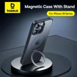 Baseus SkyRing Magnetic Stand Case for iPhone 16 15 14 13 Pro Max Plus with Adjustable Kickstand
