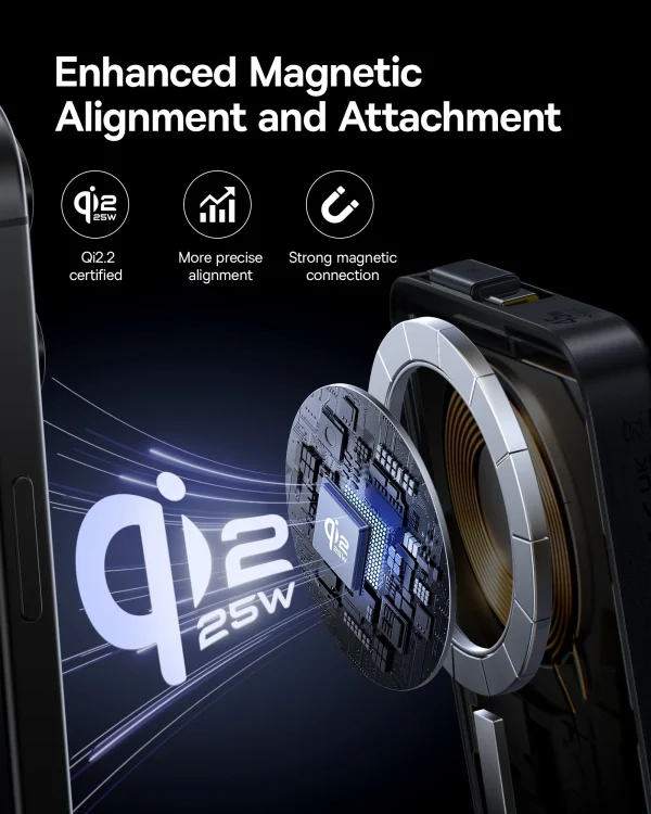 Baseus PicoGo AM61 Qi2.2 10000mAh Power Bank 45W USB-C 25W MagSafe Magnetic Wireless Charger - Image 4