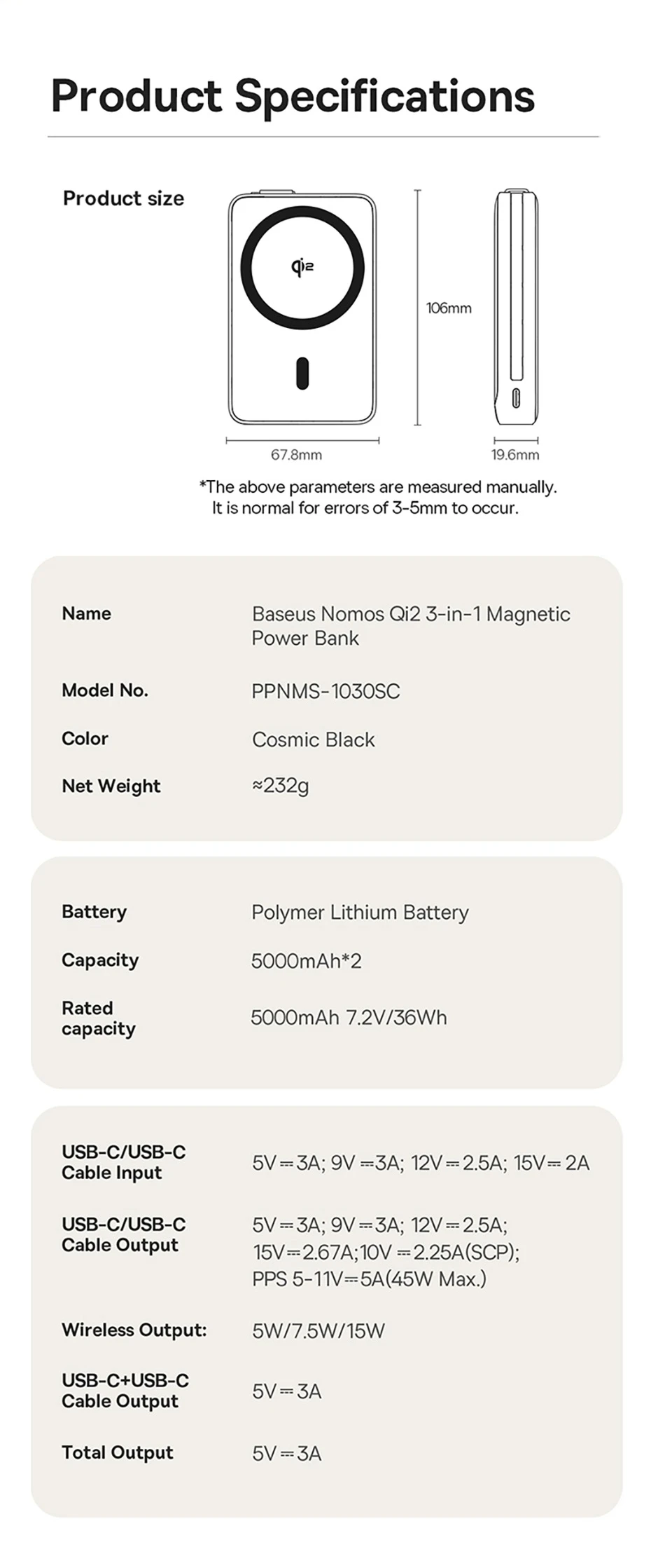 Baseus Qi2 45W Power Bank 10000mah With Kickstand For MagSafe 15W Magnetic Wireless Charging Powerbank for iPhone 17 16 Samsung
