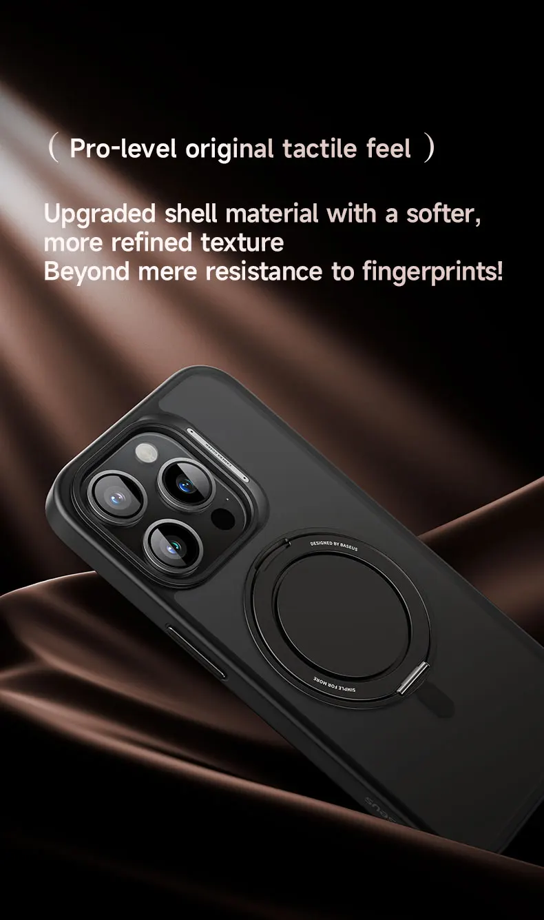 Baseus Stand Phone Case For iPhone 16 Pro Max MagSafe Magnetic Case With 360° Rotating Ring Bracket Anti-Drop Protection Cover