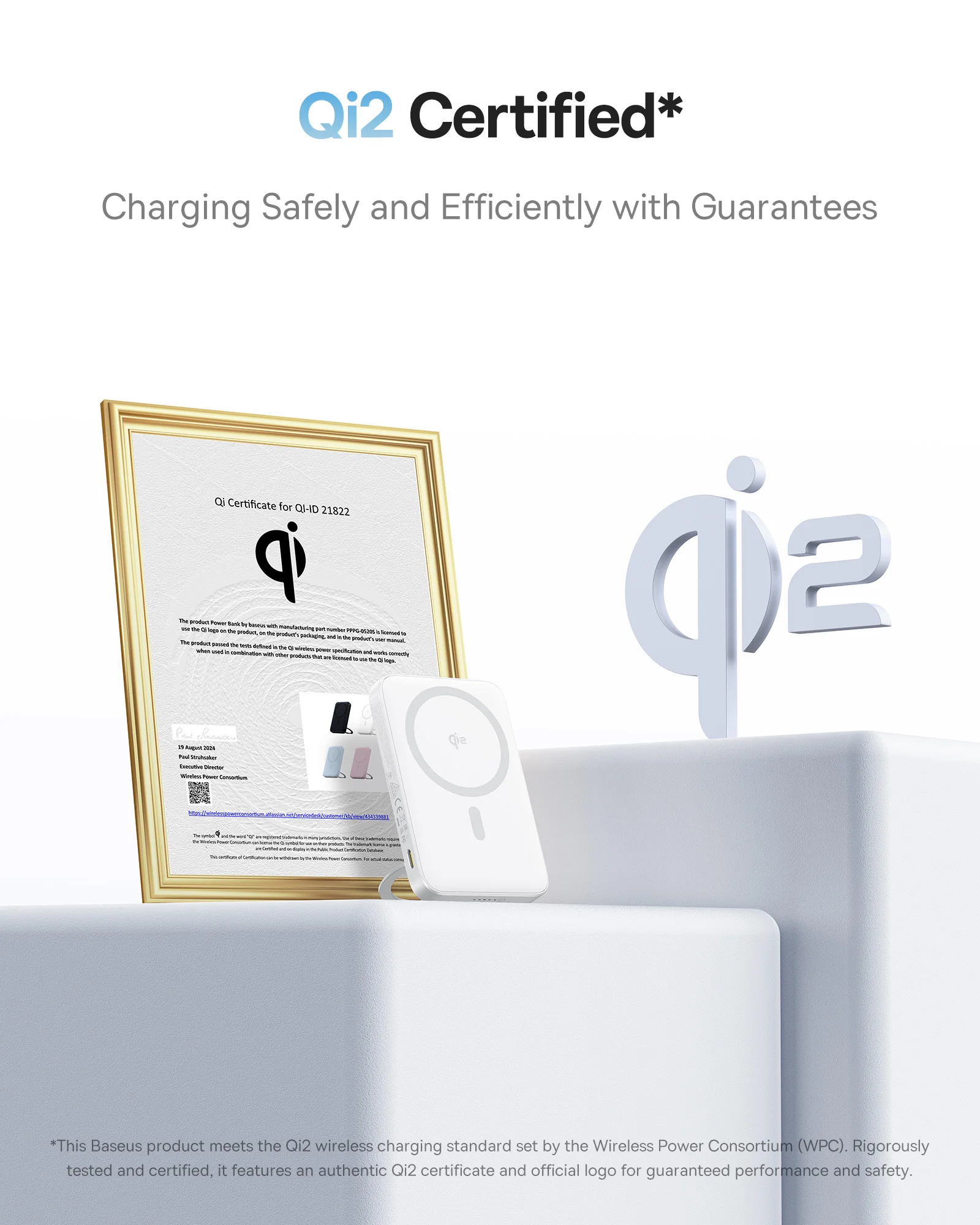 Baseus 5000mAh Magnetic Power Bank 360° Kickstand Wireless Qi2 15W, PD Wired 20W Charging External Battery For iPhone 17 Samsung