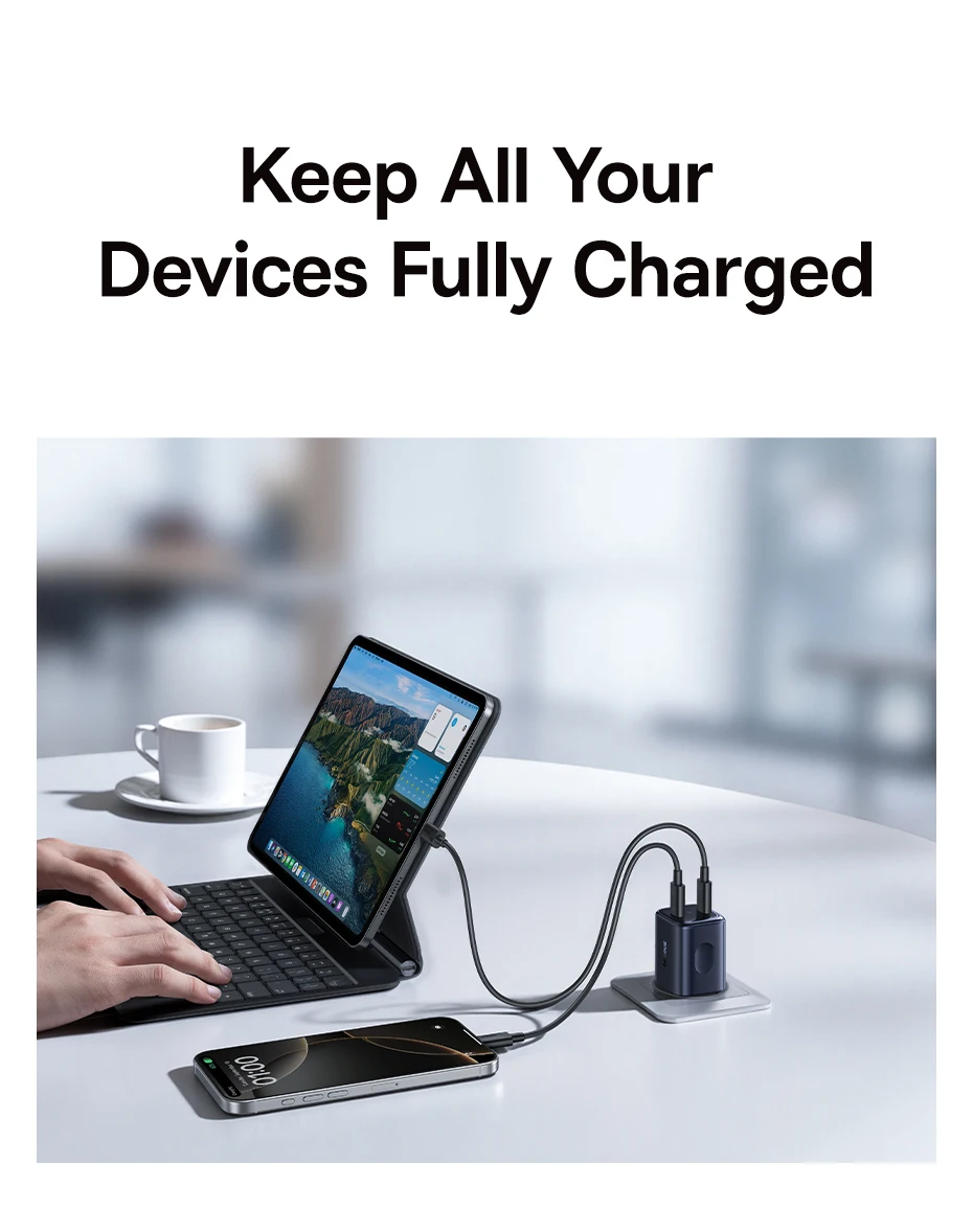 Baseus 45W Phone Charger For iPhone 17 16 15 Samsung Galaxy Fast Charger GaN Charger USB C Charger Portable Travel Charger Mini