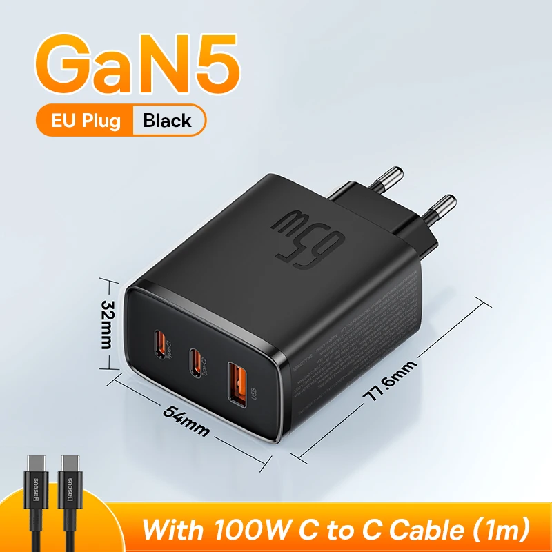 Black EU With Cable