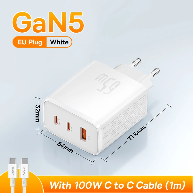 White EU With Cable